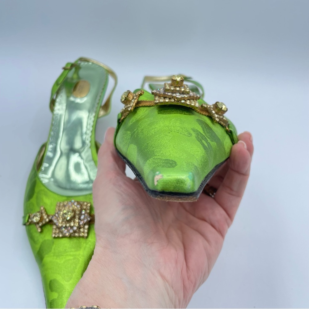 Bruno Giordano Embellished Shoes 44 Green - Picture 13 of 17